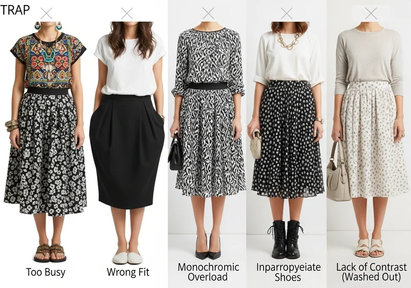 Pięć stylizacji z biało-czarną spódnicą: 